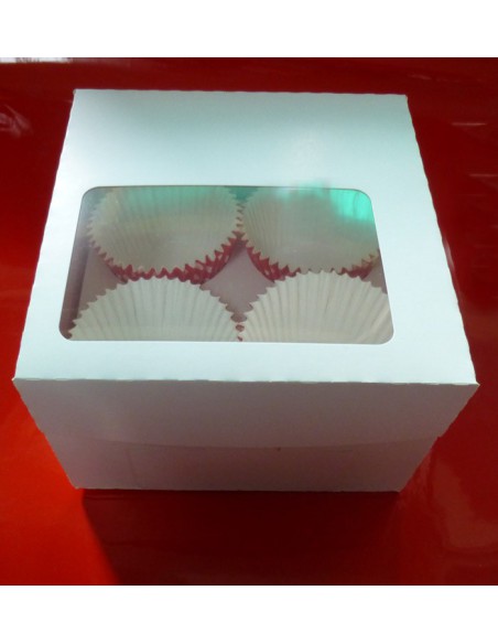 Kartonik na 4 muffiny 15 x 15 x 8 cm Kartonik na 4 muffiny 15 x 15 x 8 cm
