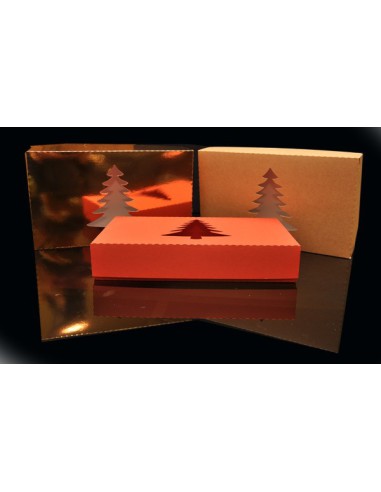 Pudełko świąteczne z choinką 24 x 14 x 4 cm