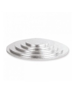 Podkład okrągły metaliczny pod tort, ciasto srebrny - Decora