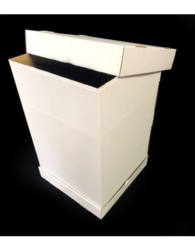Karton na tort piętrowy 26x26x40cm (26x26x30) Białe 5szt