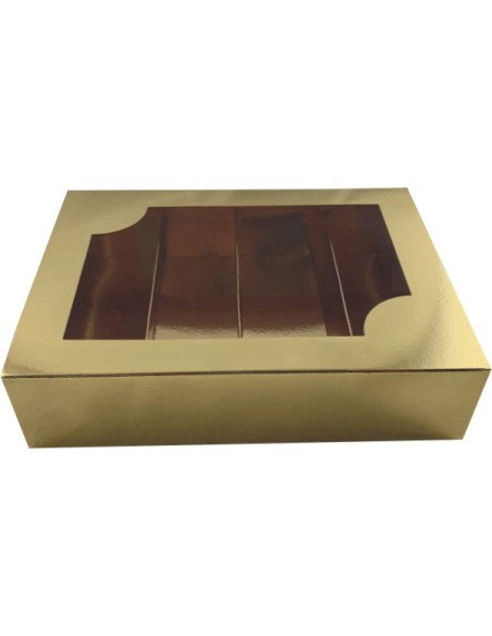 Kartonik do makaroników i pralin 22 x 16,5 x 5,5 cm ( 5 SZT ) ZŁOTY Kartonik do makaroników i pralin 22 x 16,5 x 5,5 cm ( 5 SZT ) ZŁOTY