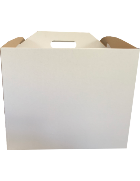 Karton z rączką na tort 20 x 20 x 25 cm Biały 5szt Karton z rączką na tort 20 x 20 x 25 cm Biały 5szt