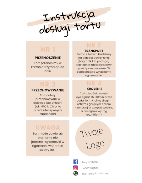 Instrukcja obsługi tortu Instrukcja obsługi tortu