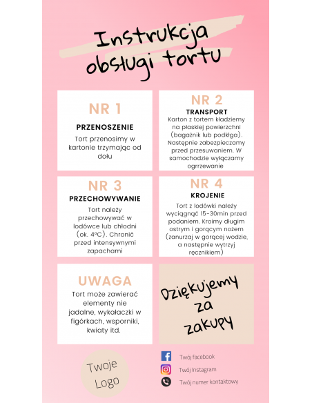 Instrukcja obsługi tortu Instrukcja obsługi tortu