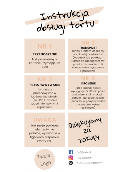 Instrukcja obsługi tortu Instrukcja obsługi tortu
