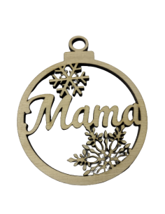Drewniane Bombki - Mama