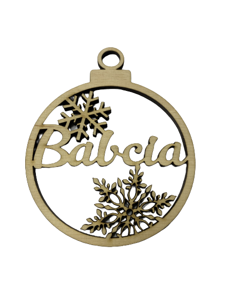 Drewniane Bombki - Babcia