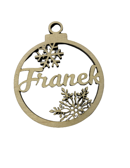 Drewniane bombki z imieniem Drewniane bombki z imieniem