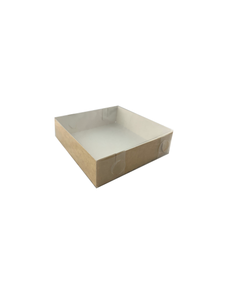 Pudełko z przezroczystym przykryciem 14 x 14 x 4 cm