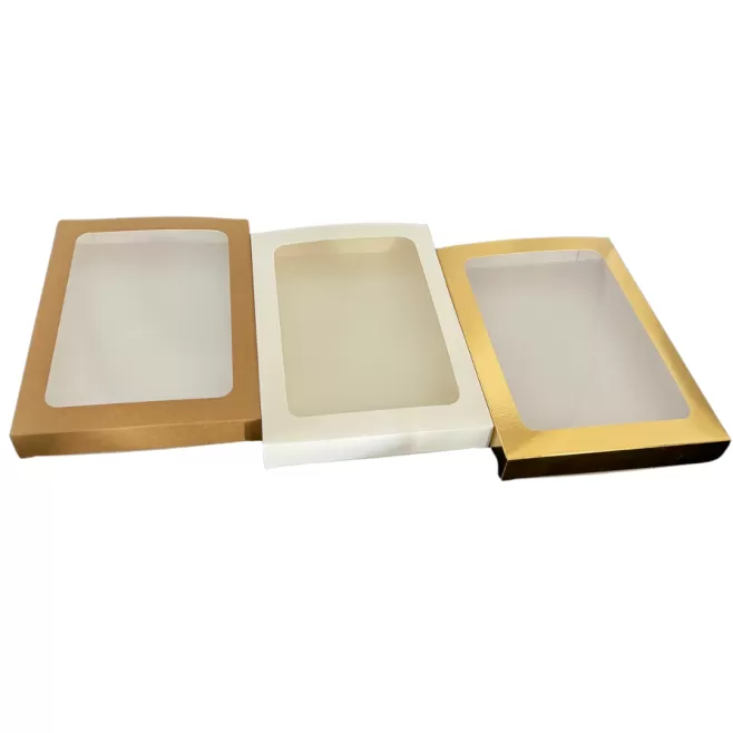 Kartonik do pierniczków 25 x 17 x 2 cm z okienkiem (5szt)