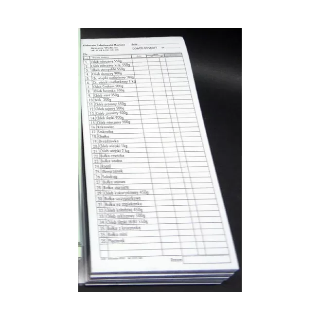 Dowód dostawy WZ papier zwykły