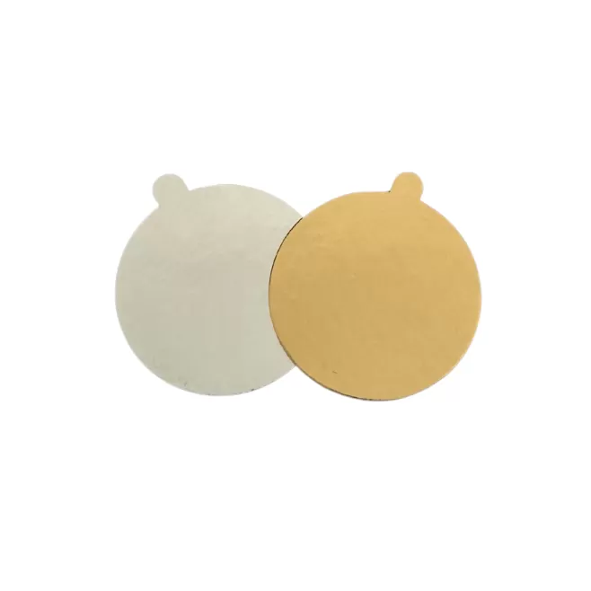 Podkładki pod monoporcje złoto-srebrne dwustronne 5 cm - 100 szt