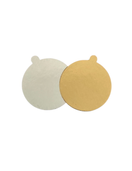 Podkładki pod monoporcje złoto-srebrne dwustronne 5 cm - 100 szt