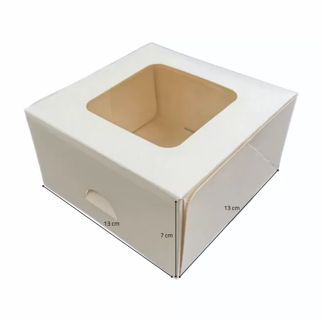 Kartony automatyczne z okienkiem 13 x 13 x 7 cm