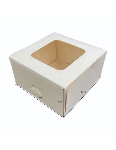 Kartony automatyczne z okienkiem 13 x 13 x 7 cm