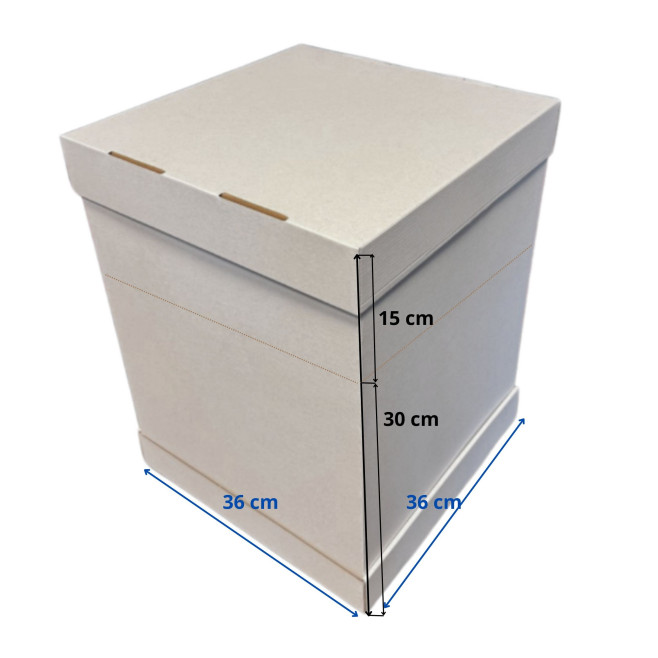 Opakowanie na tort piętrowy 36 x 36 x 45 cm