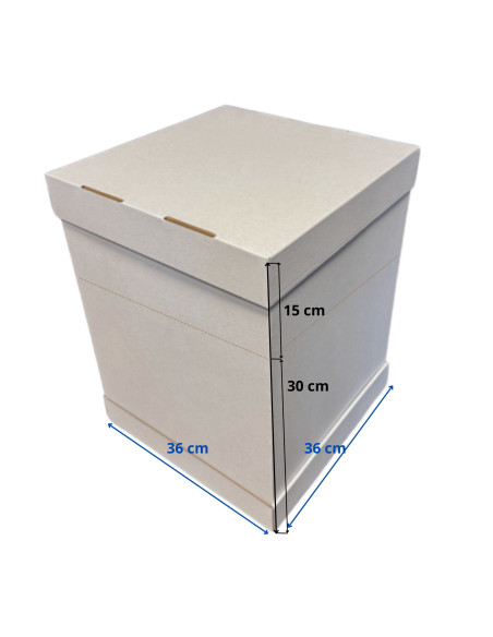 Opakowanie na tort piętrowy 36 x 36 x 45 cm