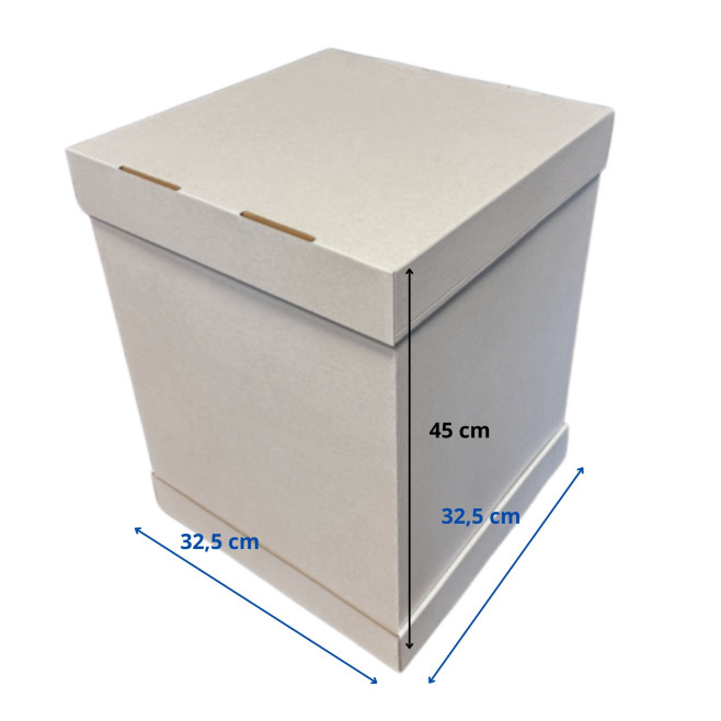 Karton na tort piętrowy 32 X 32 X 45 cm Białe 5szt