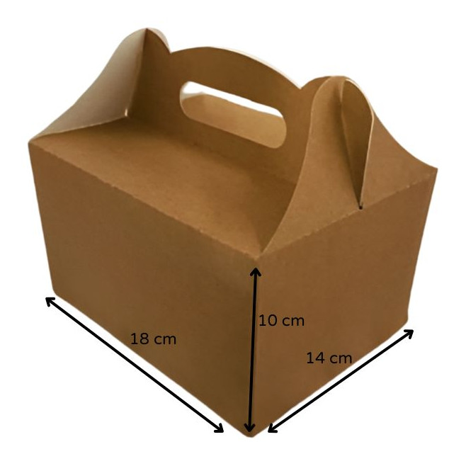 Pudełko walizeczka EKO brązowa 18 x 14 x 10 cm – kraft na ciasto