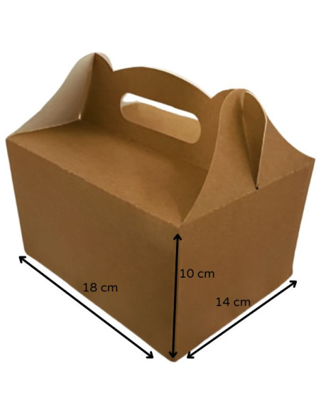 Pudełko walizeczka EKO brązowa 18 x 14 x 10 cm – kraft na ciasto